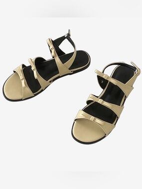 Shop Peche butter yellow bow sandals EUC